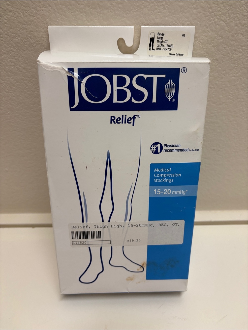 JOBST Relief Thigh-High Compression Stockings — Beige